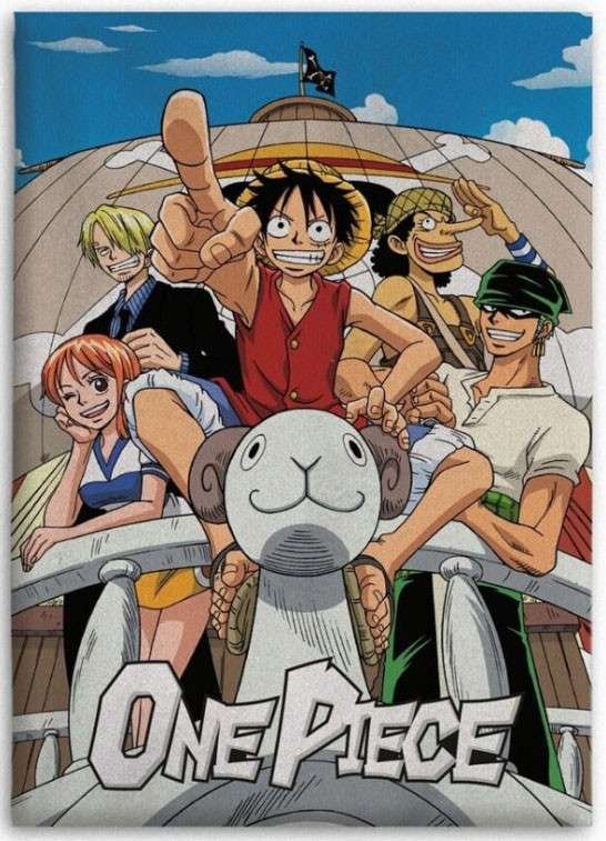 AYM073966.jpg One Piece The Going Merry coral fleece takaró 110x150cm 1