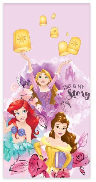 BRM016026.jpg Disney Hercegnők My Story fürdőlepedő, strand törölköző 60x120cm 1