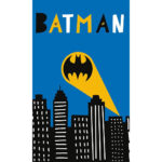 Batman Call Sign kéztörlő, arctörlő, törölköző 30x50 cm 1