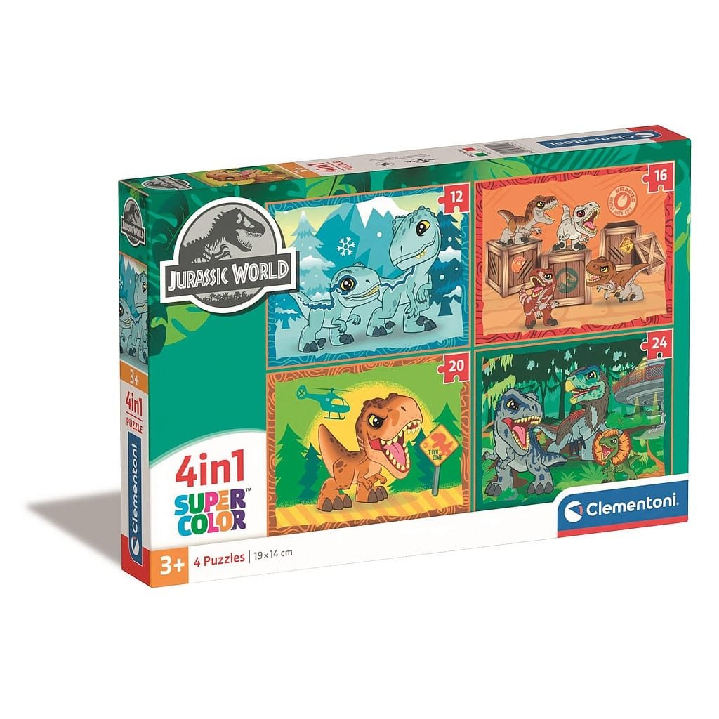 CMC21521.jpg Jurassic World On the Loose 4 az 1-ben puzzle Clementoni 1