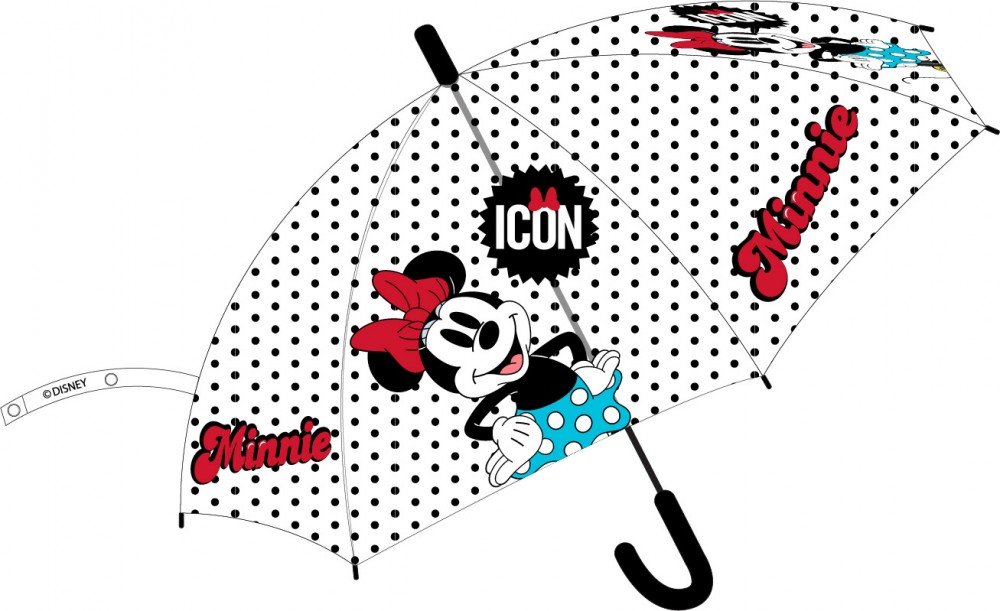 EMM5250525.jpg Disney Minnie gyerek félautomata átlátszó esernyő O74 cm 1