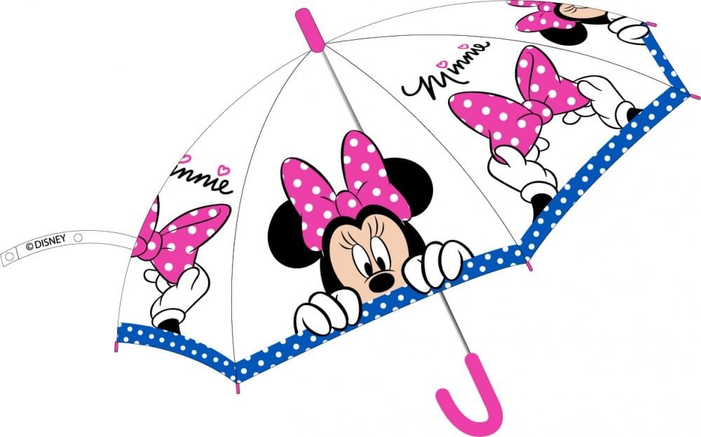 EMM52509397.jpg Disney Minnie gyerek félautomata átlátszó esernyő O74 cm 1