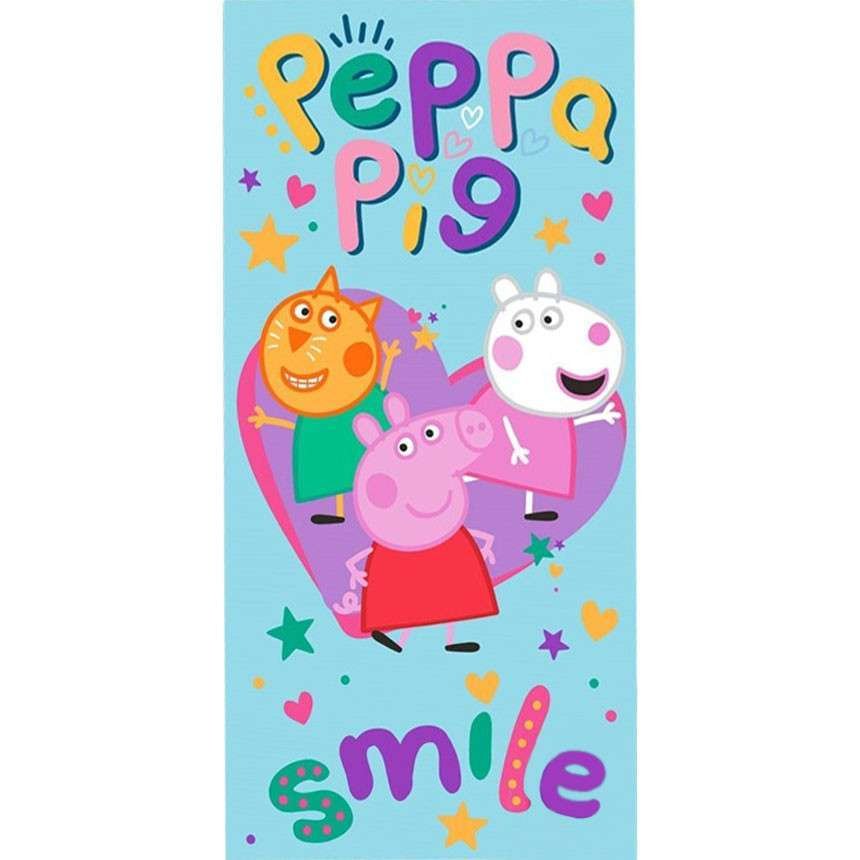 EWA09059PP.jpg Peppa malac Smile fürdőlepedő, strand törölköző 70x140cm 1