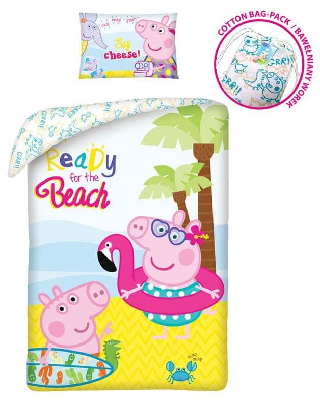 HAX601042.jpg Peppa malac Beach ágyneműhuzat 140×200cm, 70×90cm 1