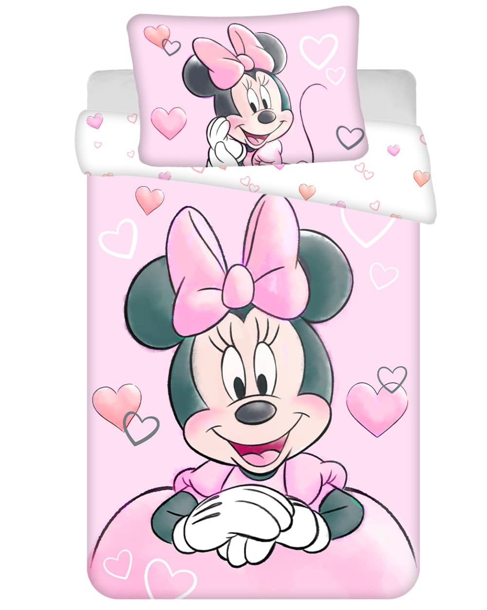 JFK033999.jpg Disney Minnie Powder Pink gyerek ágyneműhuzat 100×135cm, 40×60cm 1