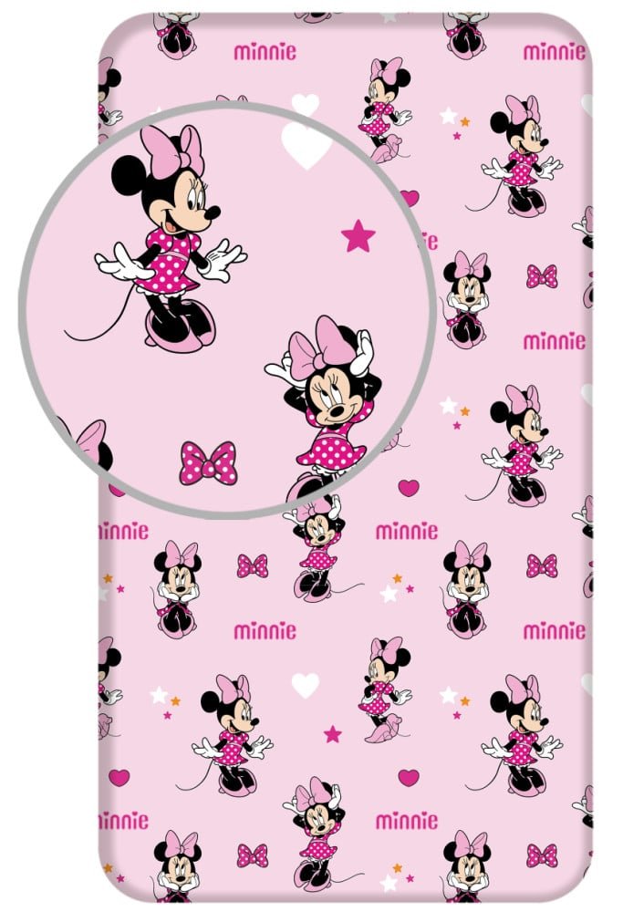 JFK034910.jpg Disney Minnie Pretty in Pink gumis lepedő 90x200 cm 1