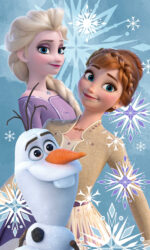 Disney Jégvarázs Olaf and the Sisters kéztörlő, arctörlő, törölköző 30x50cm 2