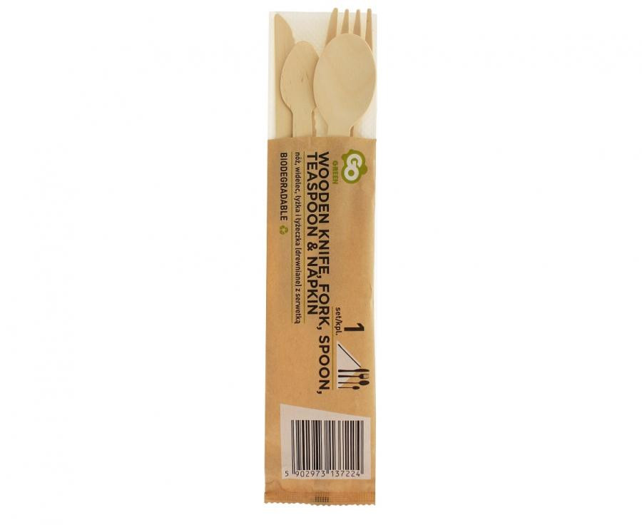MLG137224.jpg Wooden, Fa villa, kanál, kés és teás kanál szalvétával 1