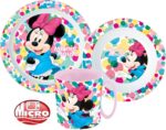 Disney Minnie étkészlet, micro műanyag szett bögrével 350 ml 1