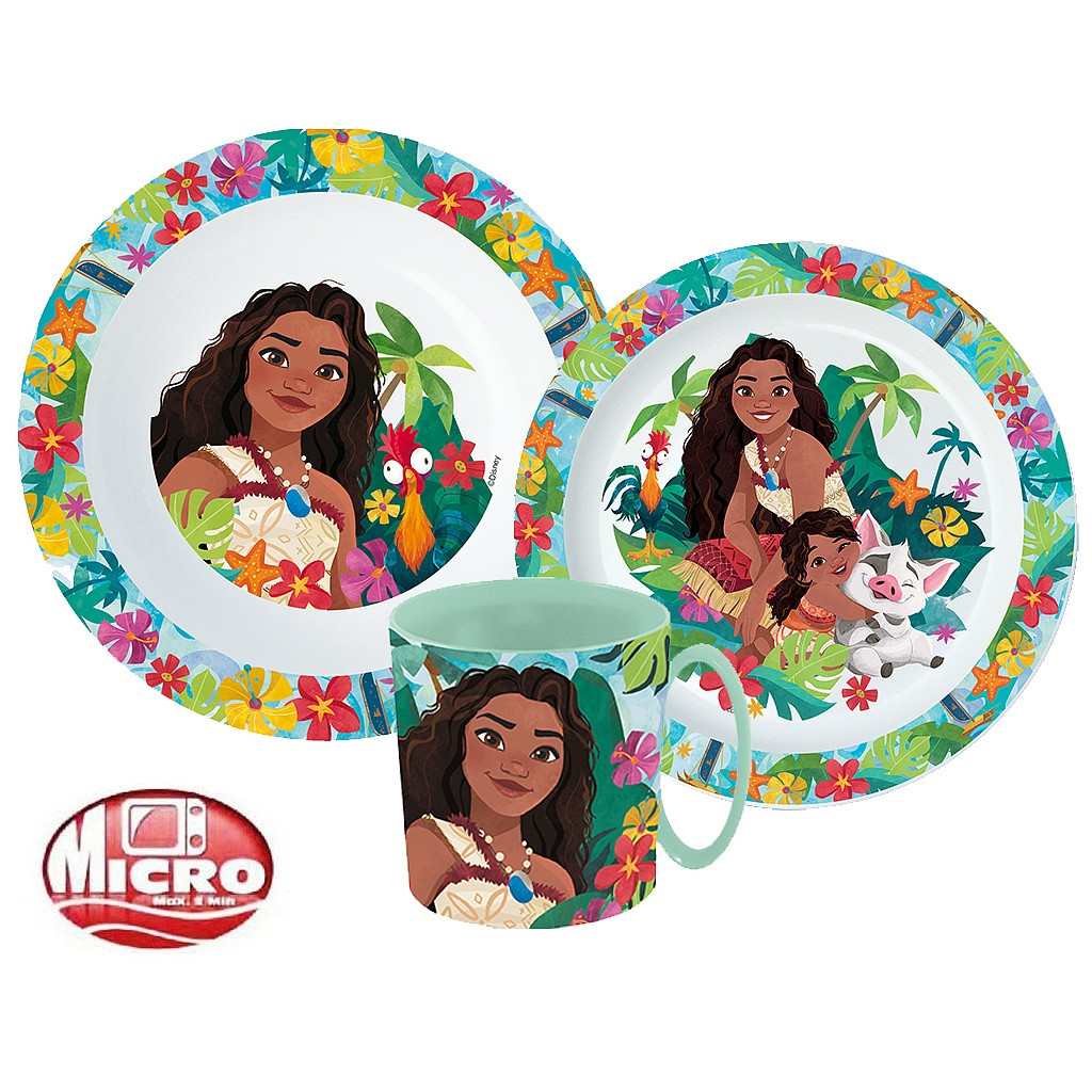 STF22265_altpic_1.jpg Disney Vaiana Lagoon étkészlet, micro műanyag szett bögrével 350 ml 2