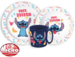 Disney Lilo és Stitch Palms étkészlet, micro műanyag szett bögrével 265 ml 2