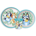 Bluey Leaves csúszásmentes étkészlet, micro műanyag szett 1