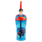 Superman 3D Figurine szívószálas pohár 360 ml 1