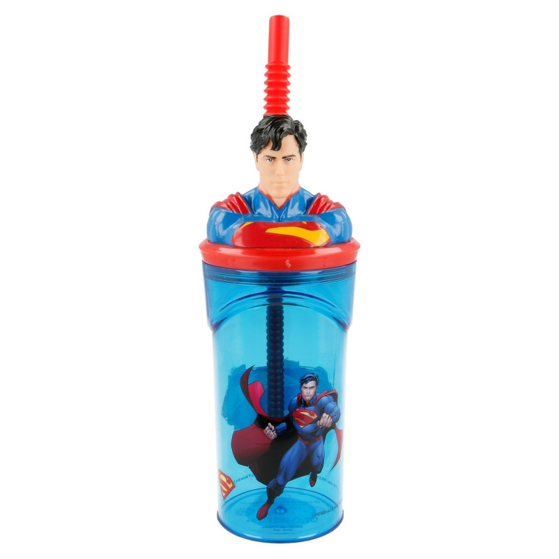 STF93058.jpg Superman 3D Figurine szívószálas pohár 360 ml 1